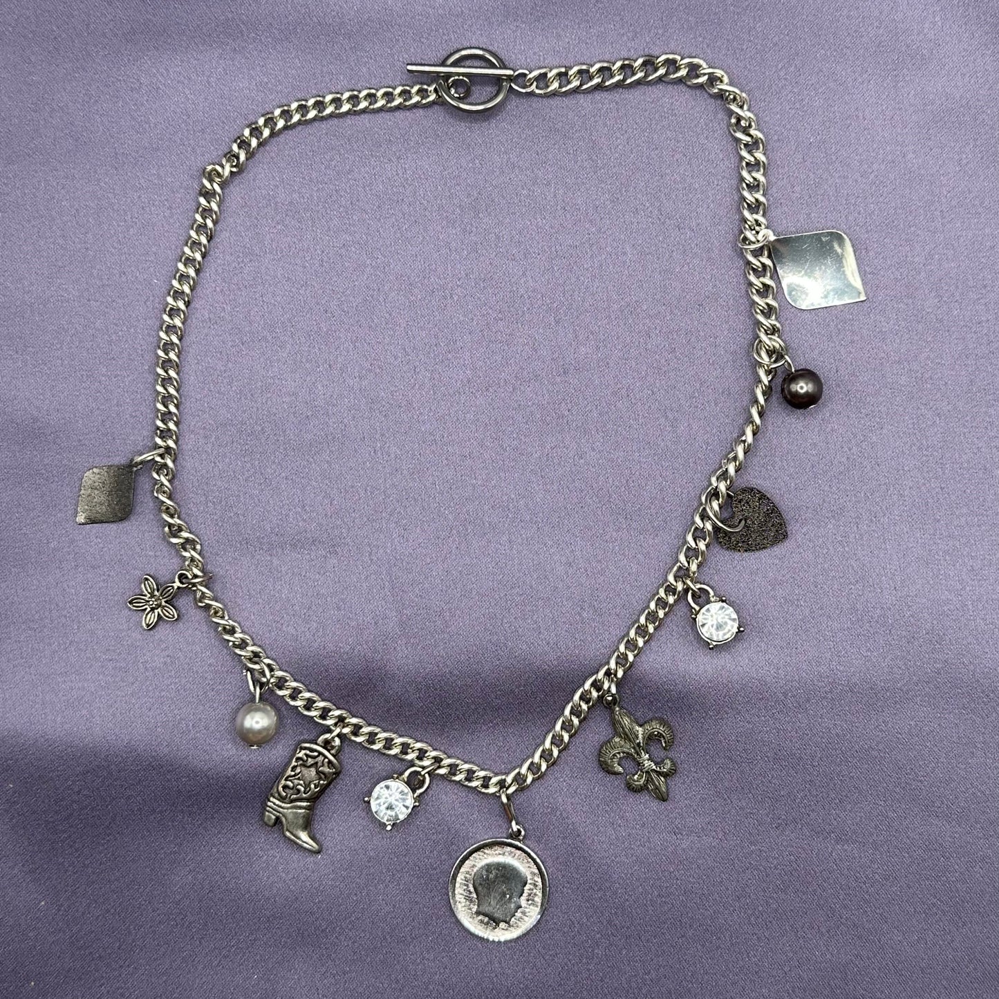 silver charm necklace
