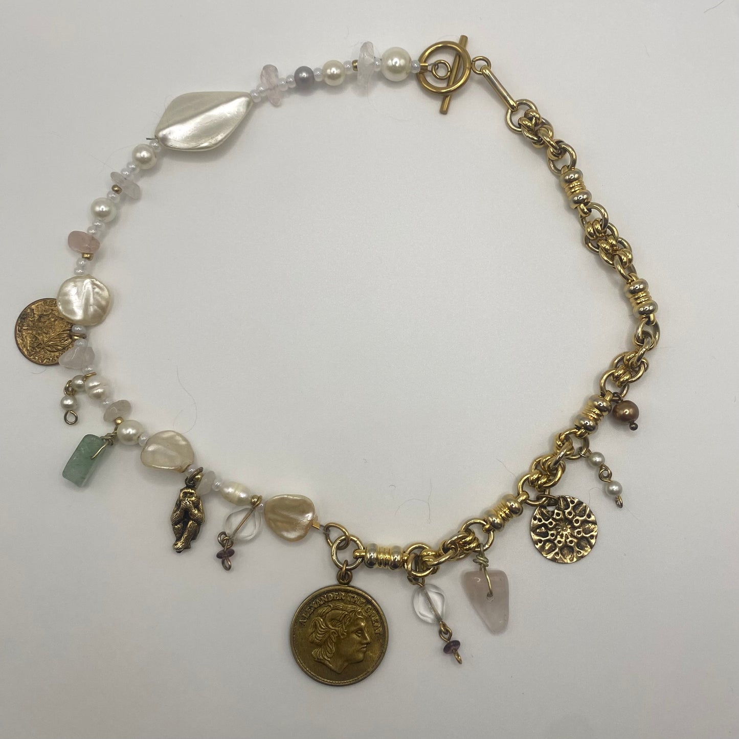 half chain charm necklace