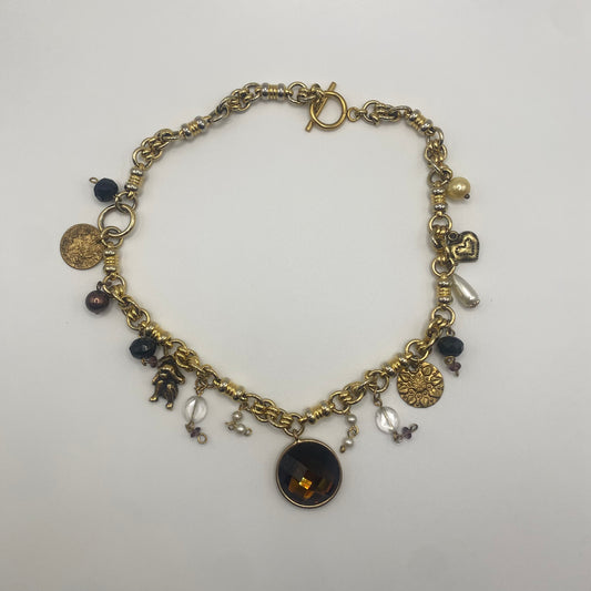 gold charm necklace