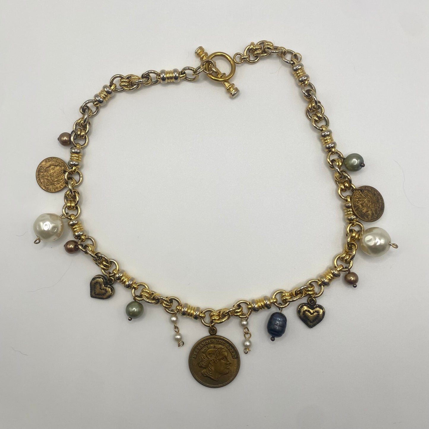 gold charm necklace