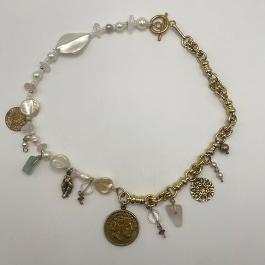half chain charm necklace